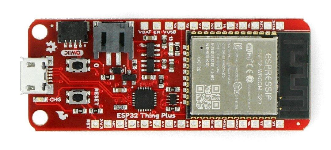 SparkFun ESP32 Thing Plus raudona plokštė