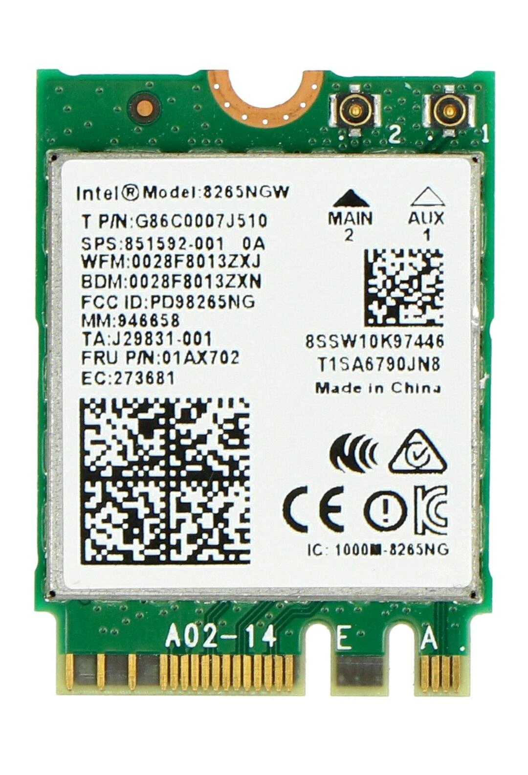 WiFi tinklo plokštė Intel 8265AC, skirta Nvidia Jetson Nano