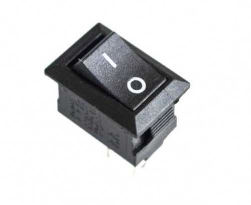 Oem XL601 raktinis jungiklis - 15x10mm - vienvietis - ON/OFF - juodas - 10 vnt.