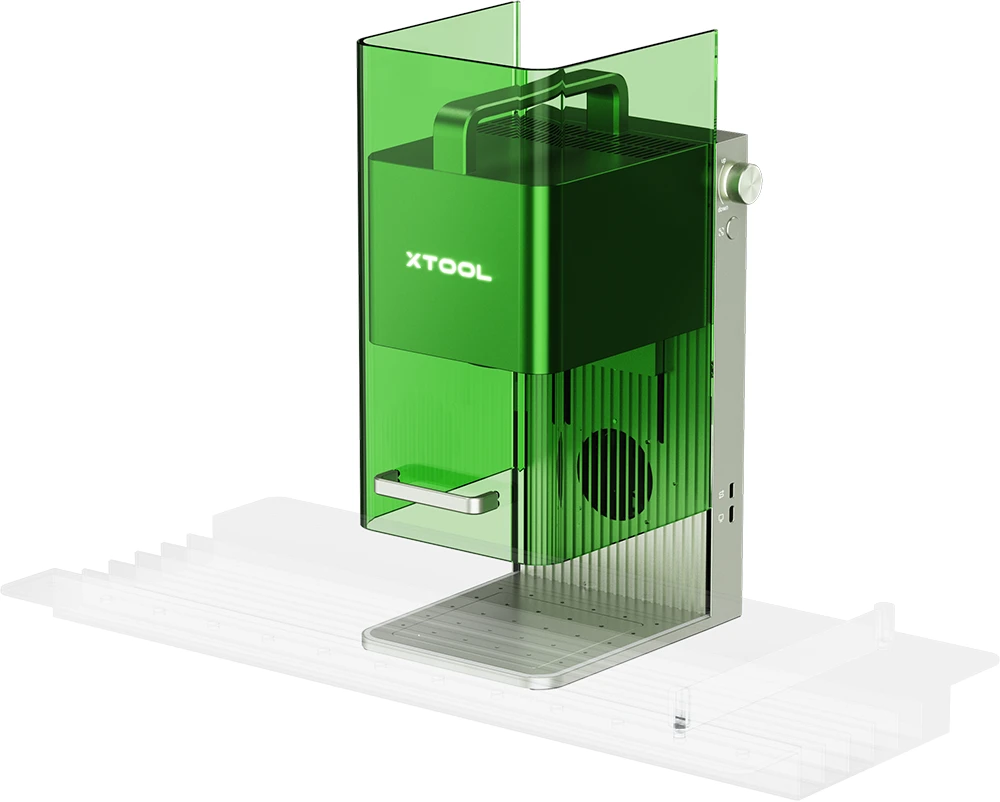 xTool F1 dviejų lazerinių šaltinių graviravimo staklės (open box)