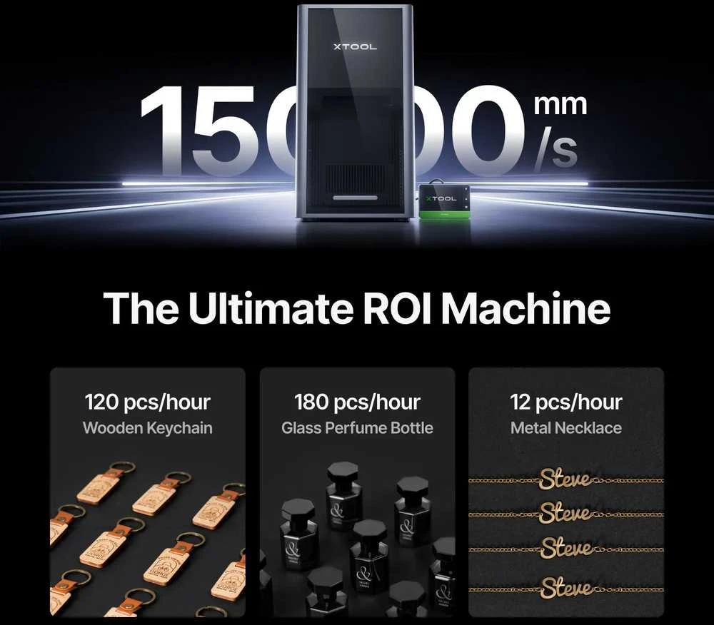 2-in-1 2 viename „xTool F2 Ultra“ lazerinio graviravimo staklės