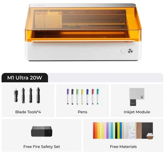 xTool M1 Ultra 20W 4 viename rankdarbių įrenginys / lazerinės graviravimo staklės
