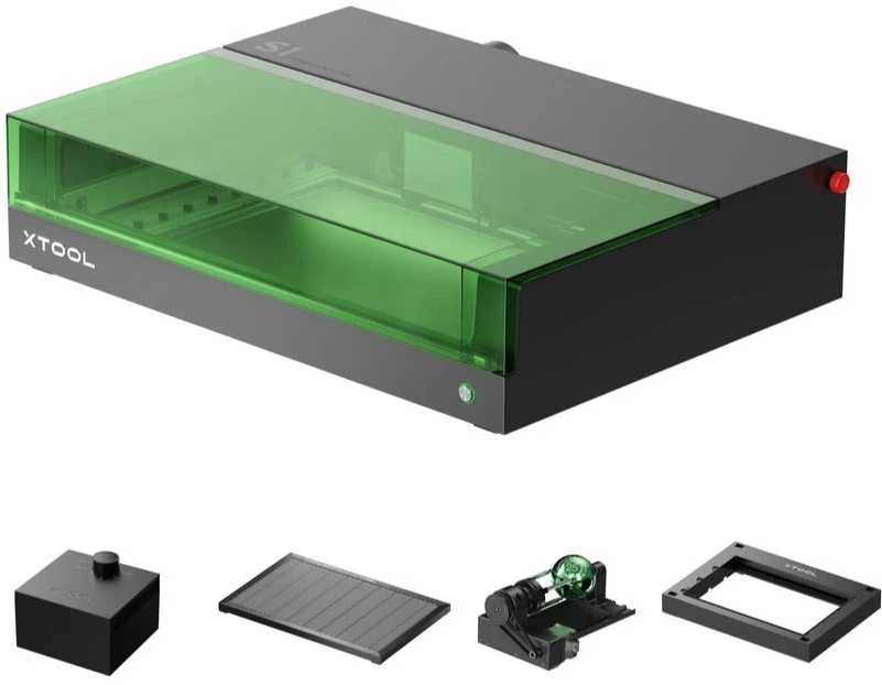 xTool S1 40W graviruoklis su priedų rinkiniu