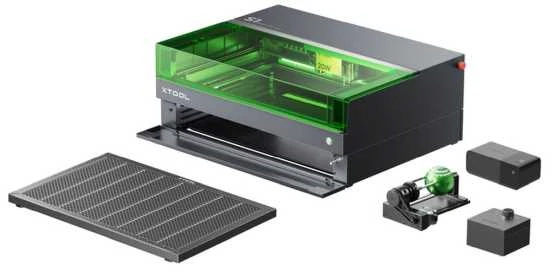 xTool S1 - 40W - lazerinės pjovimo-graviravimo staklės Rotary rinkinys