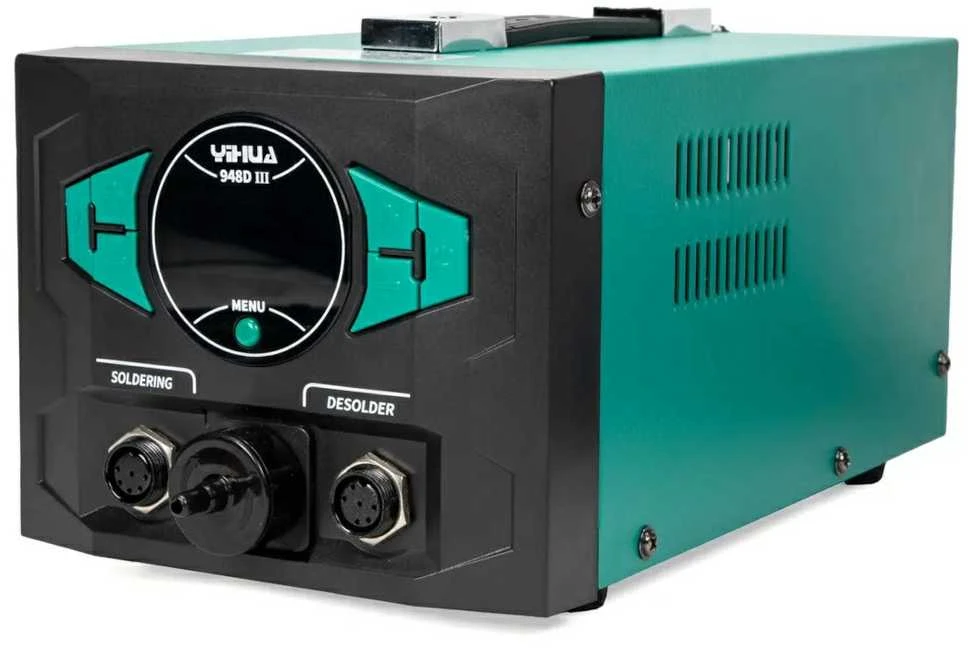 Yihua 948D-III 2in1 išlitavimo ir antgalio litavimo stotis su kompresoriumi - 290W