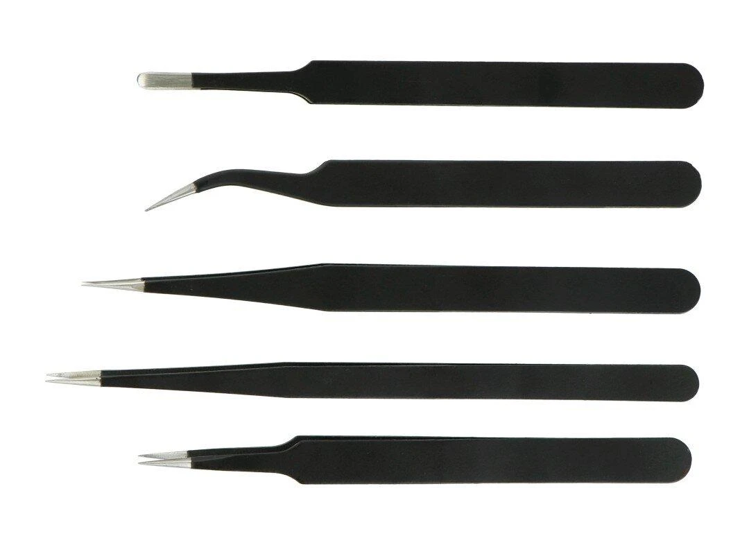 Yihua antistatinių pincetų rinkinys - 5 vnt