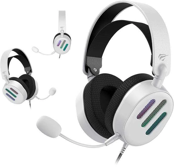 Žaidimų ausinės Havit H2038U RGB (balta)