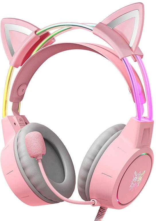 Žaidimų ausinės ONIKUMA X15Pro Rožinė Cat's Ears