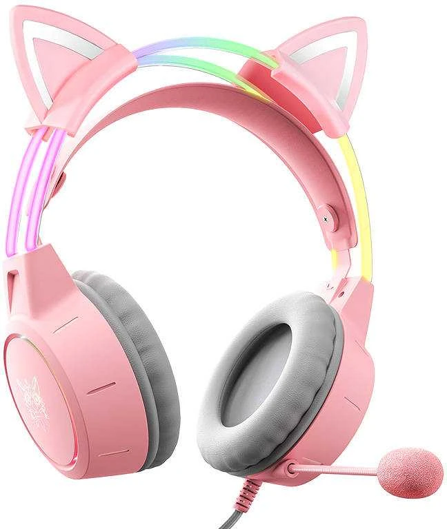 Žaidimų ausinės ONIKUMA X15Pro Rožinė Cat's Ears
