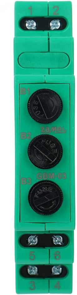 Zamel Supla GBM-03 – saugiklių modulis – trifazis 3x500mA apsaugos įrenginys