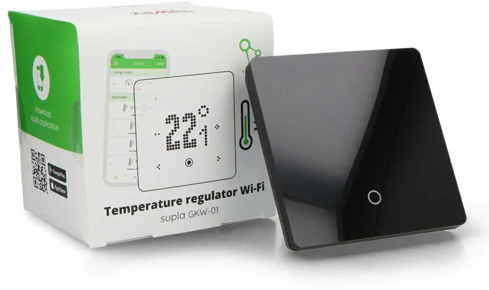 Zamel GKW-01 Wi-Fi termostatas juodas