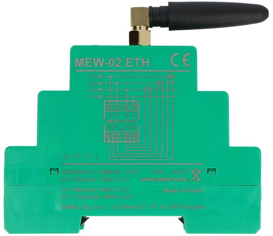 Promet Zamel Supla MEW-02 ETH - 3F+N WiFi/Ethernet elektros energijos suvartojimo monitorius