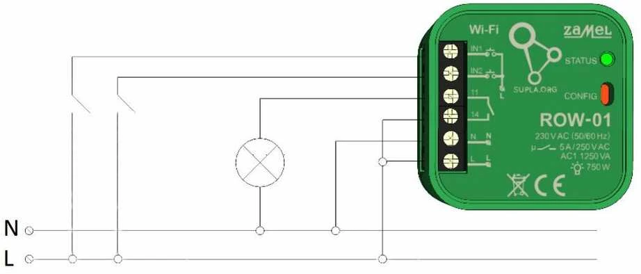 Zamel Supla ROW-01 1x230V WiFi valdiklis