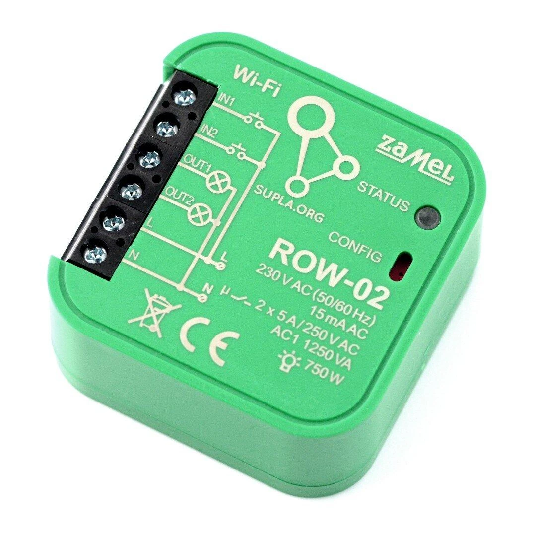 Zamel Supla ROW-02 - 2x relė 230V Wifi - Android/iOS programėlė