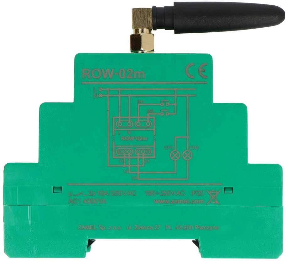 Zamel Supla ROW-02M 2x230V modulinis WiFi valdiklis