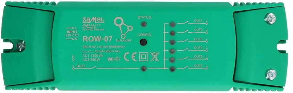 Zamel Supla ROW-07 7x230V WiFi valdiklis