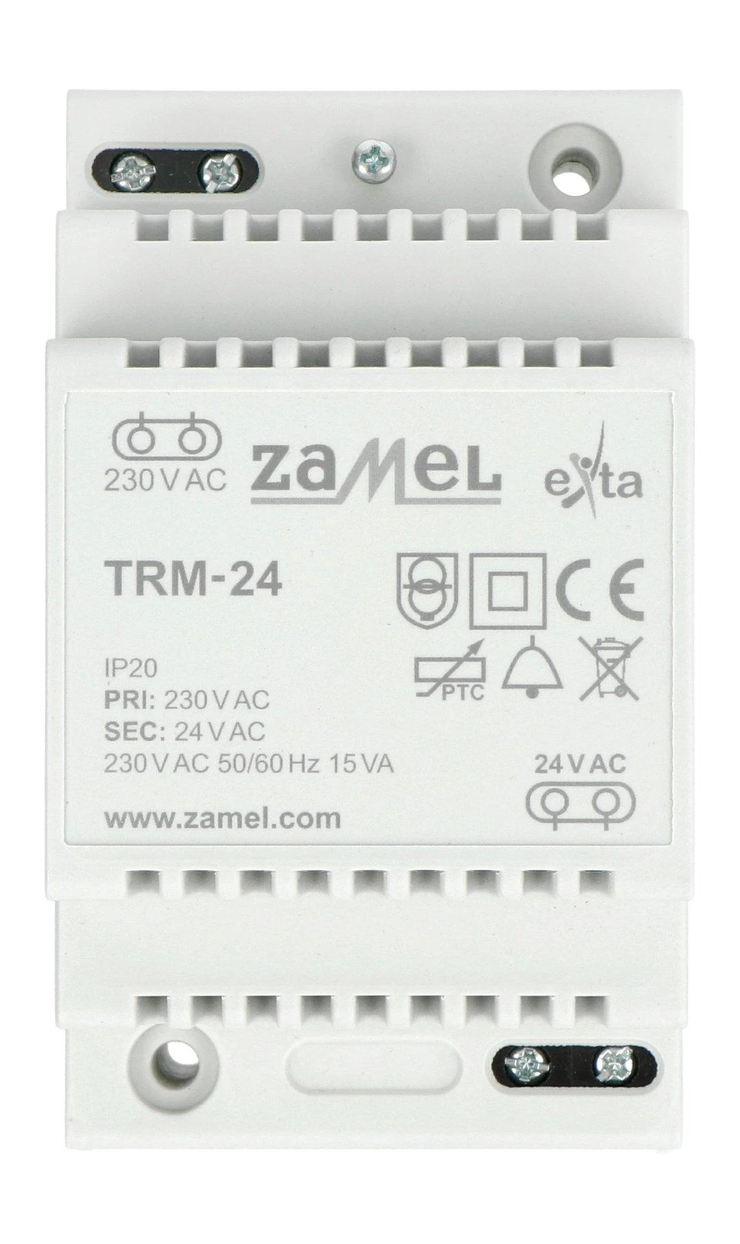 Zamel Supla Transformatorius 230/24 V AC 15 VA tipas TRM-24