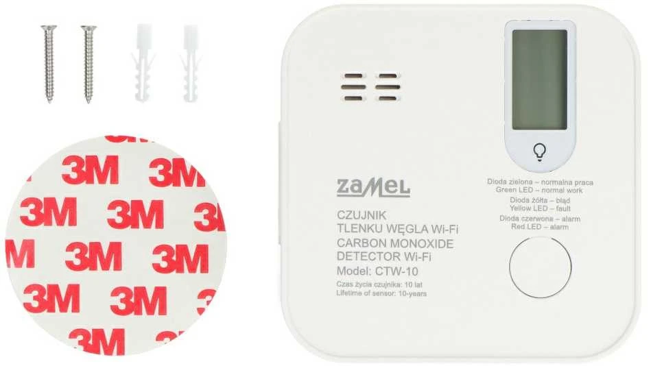 Zamel Supla Tuya WiFi anglies monoksido jutiklis – Zamel CTW-10