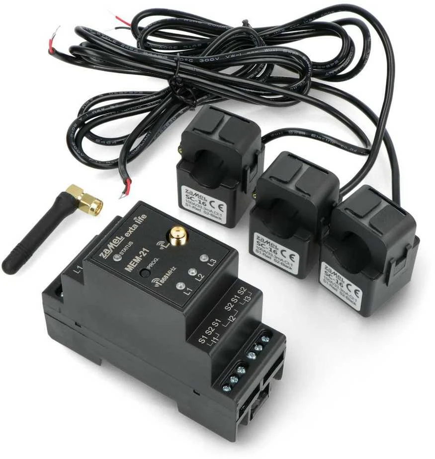 Zamel Supla Zamel Exta Life MEM-21 - elektros suvartojimo monitorius 3P+N - 868 MHz