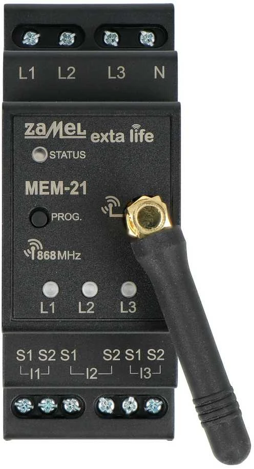 Zamel Supla Zamel Exta Life MEM-21 - elektros suvartojimo monitorius 3P+N - 868 MHz