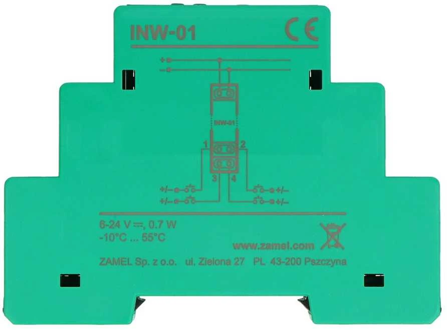 Zamel Supla Zamel INW-01 - 4 signalizacijos įėjimų sąsaja 6-24V DC - WiFi