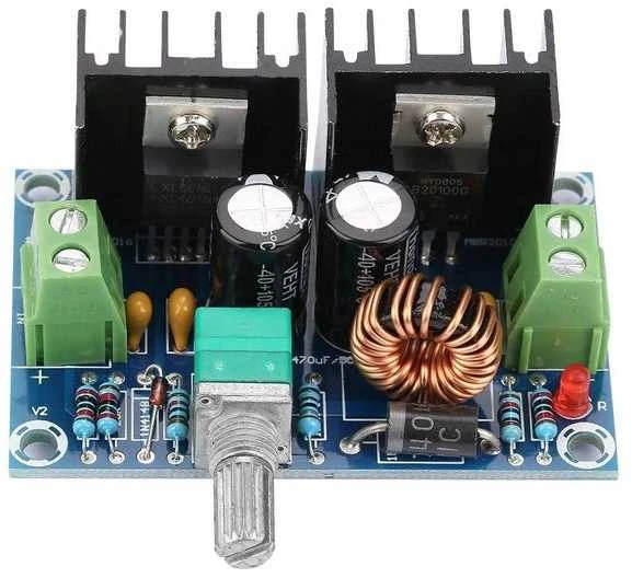 XH-M401 DC-DC žemyn keitiklis su aušintuvais
