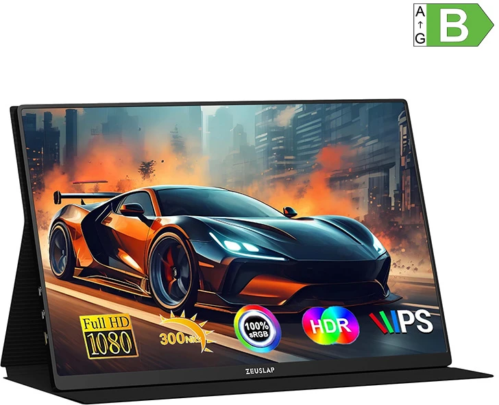 Monitorius ZEUSLAP P16A - 144Hz | Full HD | IPS | 16.1"
