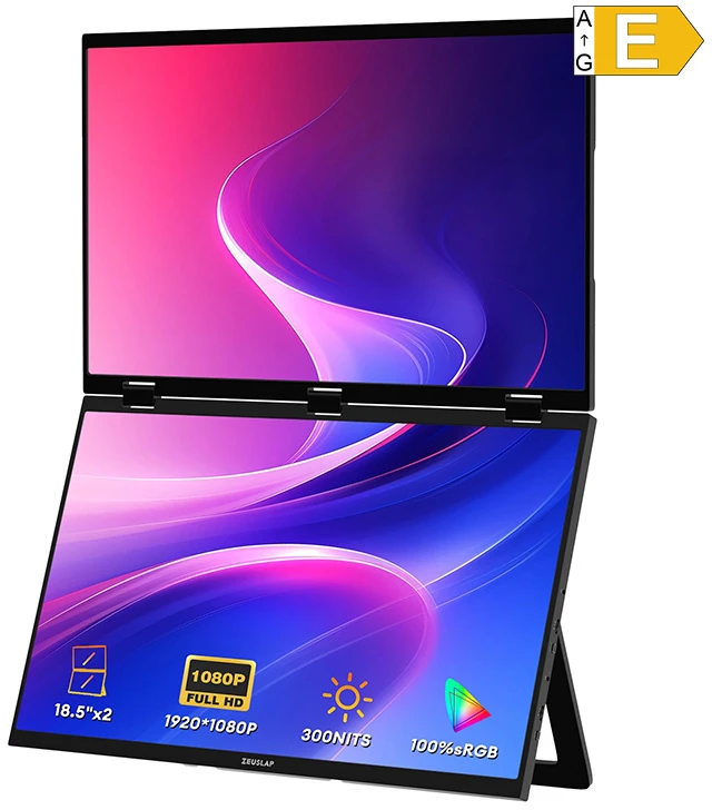 ZEUSLAP Z18W Dual 18" Portable Monitorius