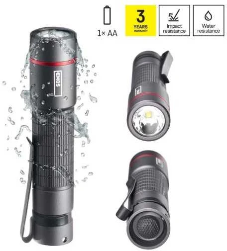 Žibintuvėlis, atsparus drėgmei IP65, ULTIBRIGHT 60, CREE LED, 170lm, 1xAA, EMOS