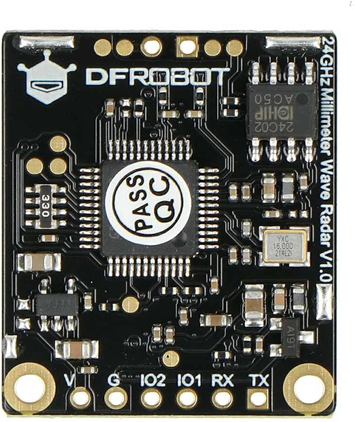 DFRobot SEN0395 radaro plokštė su QC Pass žyma