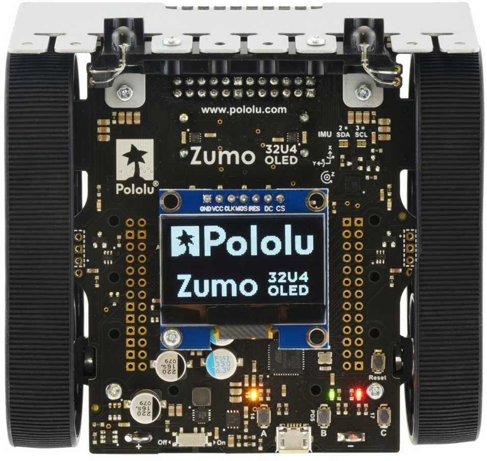 Zumo 32u4 – minisumo robotas su OLED ir HP 75:1 varikliais – surinktas, suderinamas su Arduino – Pololu 4992