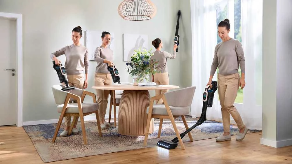 Dulkių siurblys-šluota Bosch Unlimited 10 BBS1041RBA, juodos ir šviesiai rožinės spalvos
