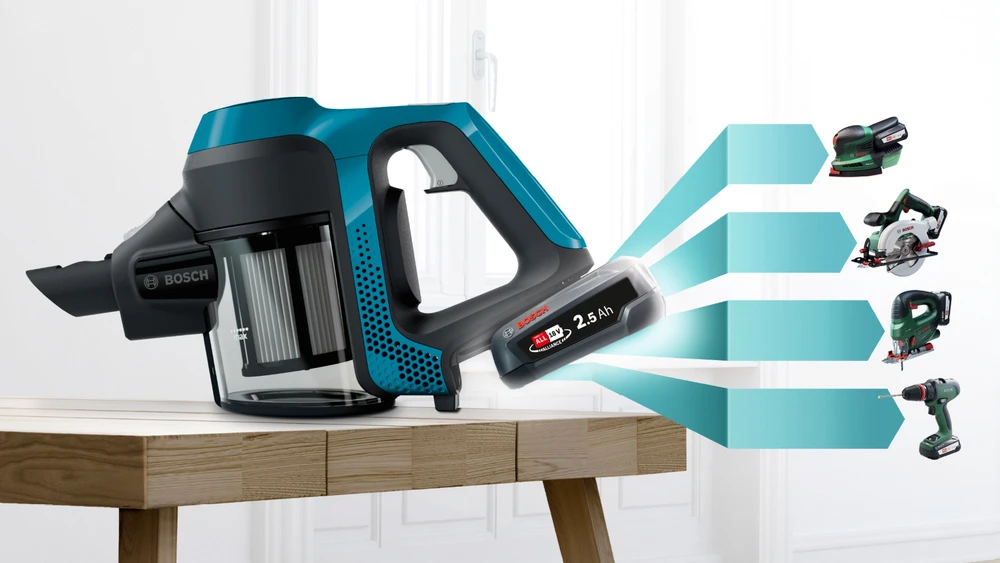 Įkraunamasis dulkių siurblys Bosch Serija 6 BBS611LAG, Mėlynos spalvos