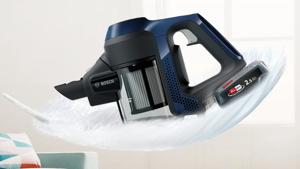 Įkraunamasis dulkių siurblys Bosch Unlimited 6 BBS611MAT, mėlynas
