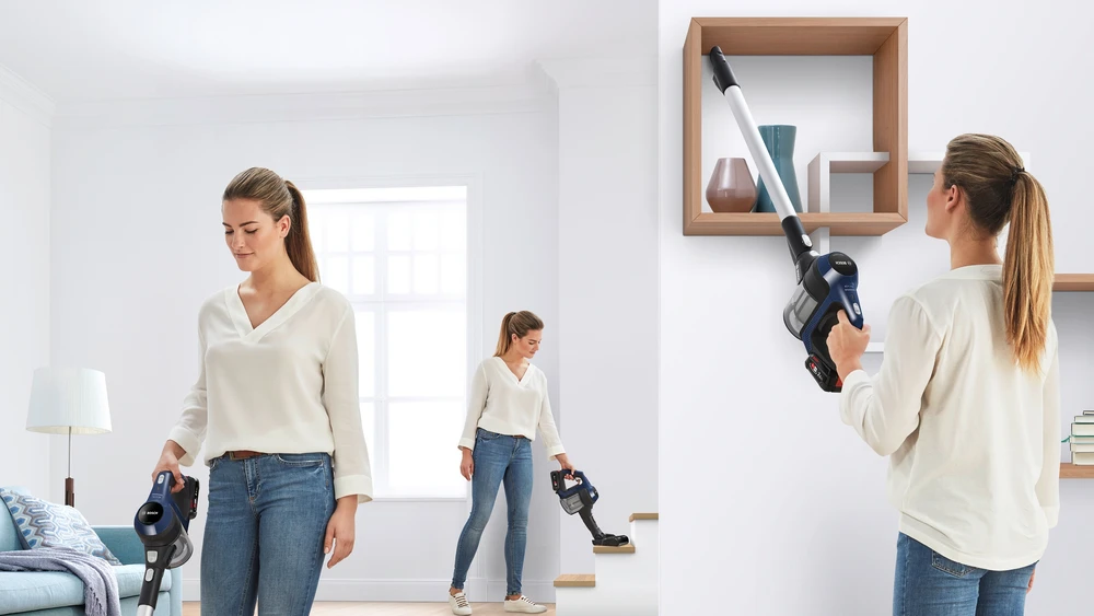 Įkraunamasis dulkių siurblys Bosch Unlimited 6 BBS611MAT, mėlynas