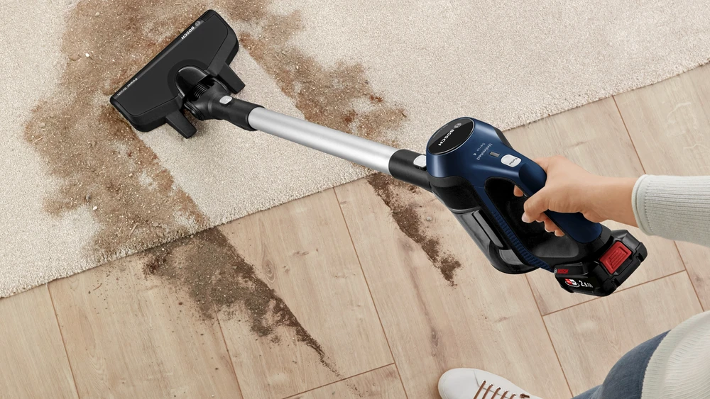 Įkraunamasis dulkių siurblys Bosch Unlimited 6 BBS611MAT, mėlynas