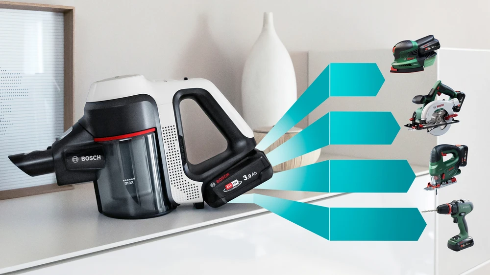 Bosch Įkraunamas dulkių siurblys Unlimited 7, Baltas (BBS711W)