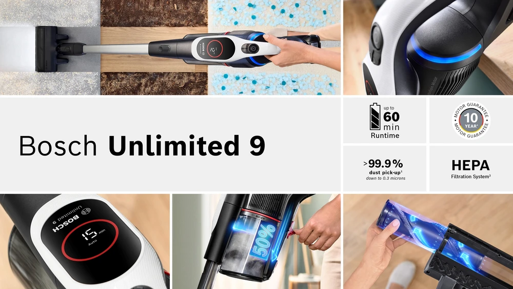Dulkių siurblys Bosch Unlimited 9, BBS931WBA
