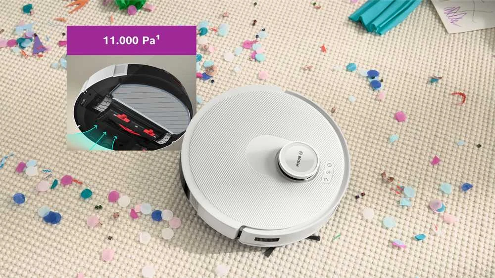 Bosch BCRC1W Dulkių siurblys-robotas "Spotless", baltos spalvos