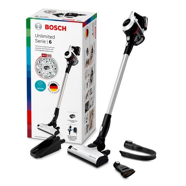 Bosch BCS61113 Įkraunamasis dulkių siurblys, Unlimited Serie | 6, baltas
