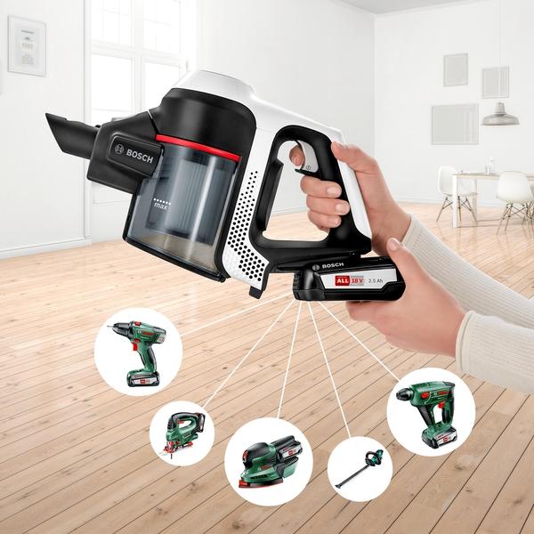 Bosch BCS61113 Įkraunamasis dulkių siurblys, Unlimited Serie | 6, baltas