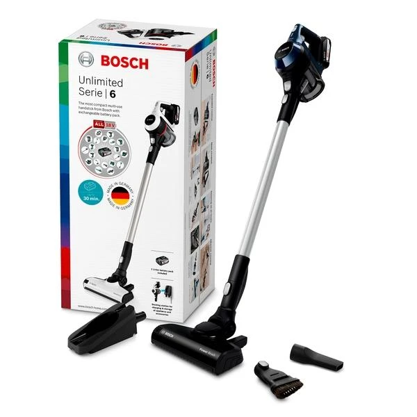 Bosch Įkraunamasis dulkių siurblys Unlimited 6, Mėlynos spalvos (BCS611P4A)