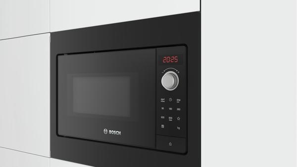 Bosch BFL523MB3 Serija 2, Įmontuojamoji mikrobangų krosnelė, Juodas aprašymas - Prekės nuotrauka