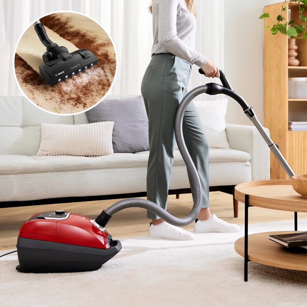 Bosch BGB8PET0L Serija 8, Dulkių siurblys su maišeliu, ProAnimal, Raudona