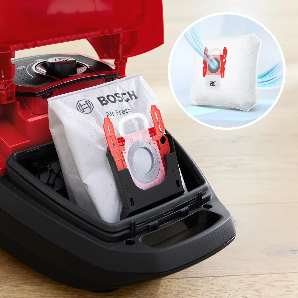 Bosch BGB8PET0L Serija 8, Dulkių siurblys su maišeliu, ProAnimal, Raudona