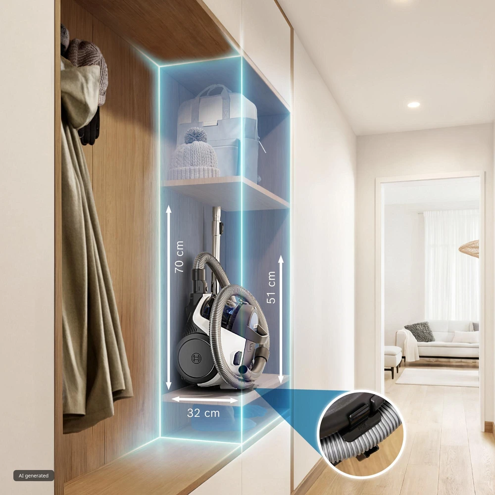 Bosch BGC05LW2 Serija 2, Dulkių siurblys be maišelio, Baltas