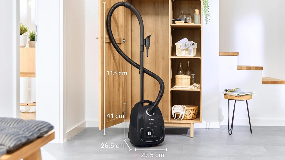 Bosch BGL38BA2H Serija 4, Dulkių siurblys su maišeliu, Juoda