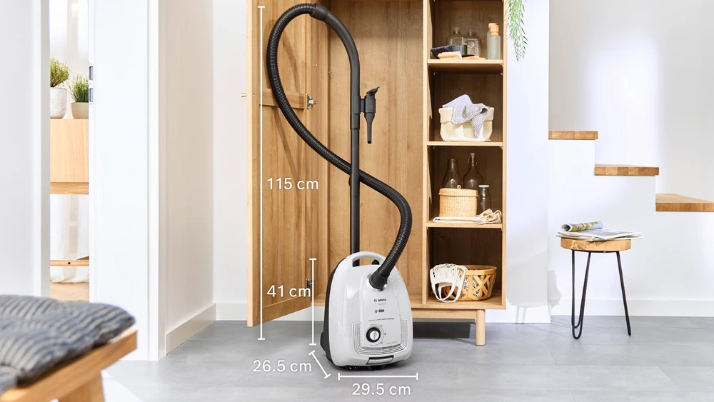 Bosch BGL38WH2 Serija 4, Dulkių siurblys su maišeliu, Baltas