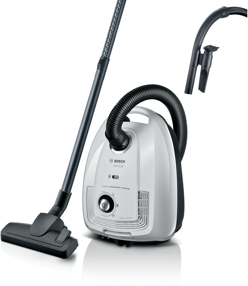 Bosch BGL38WH2 Serija 4, Dulkių siurblys su maišeliu, Baltas
