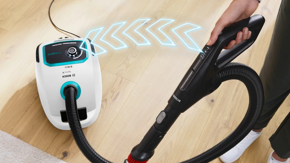Dulkių siurblys Bosch BGL6HYG0L Series 6, Bagged vacuum cleaner, ProHygienic, Baltas